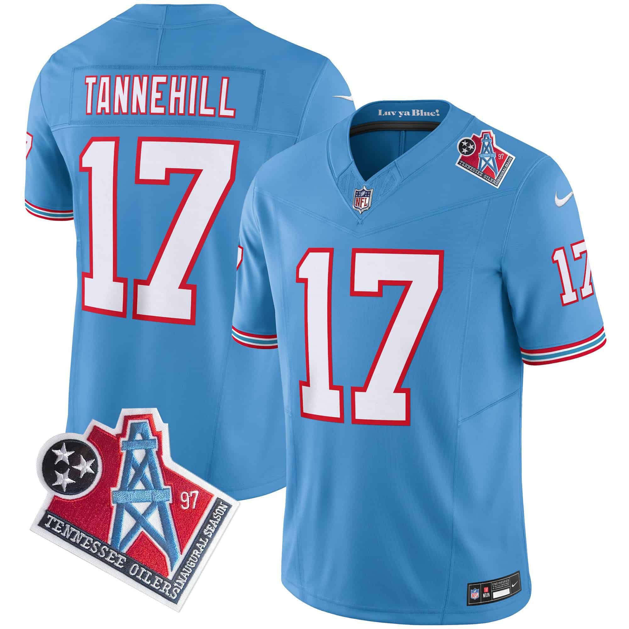Men Tennessee Titans #17 Tannehill Light Blue 1997 Throwback 2024 Nike Limited Vapor NFL Jersey->indianapolis colts->NFL Jersey